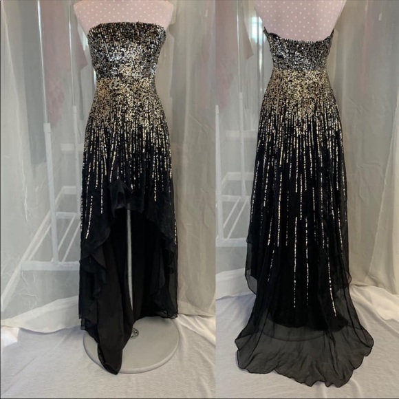 Sherri Hill Dresses & Skirts - Black/Gold Sherri Hill High-low Formal Dress